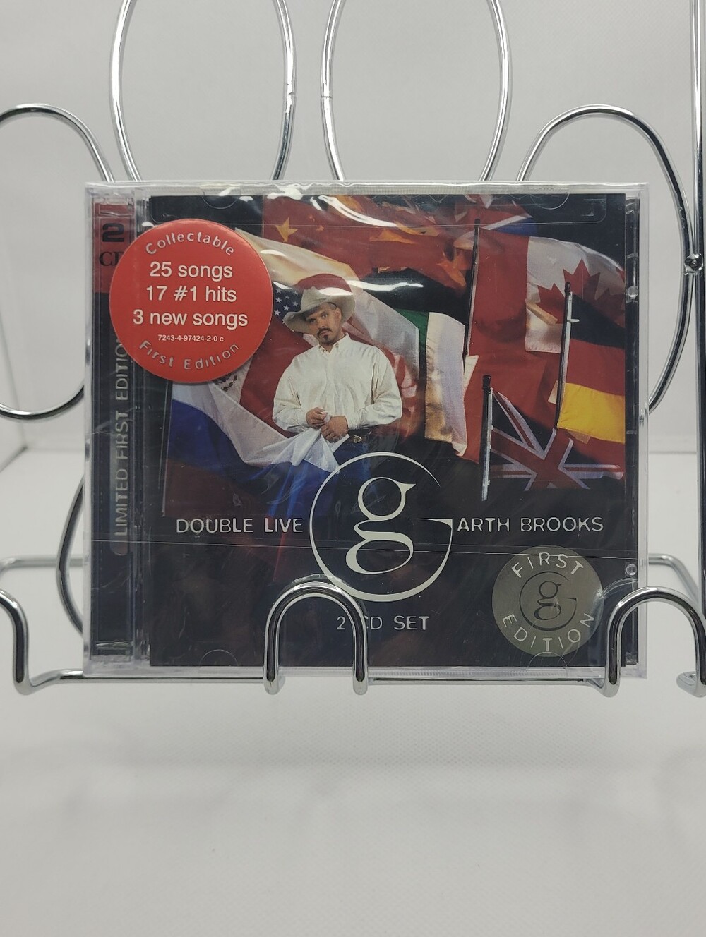 Garth Brooks Double Live 2 CD Set First Edition World Flags Cover New Sealed